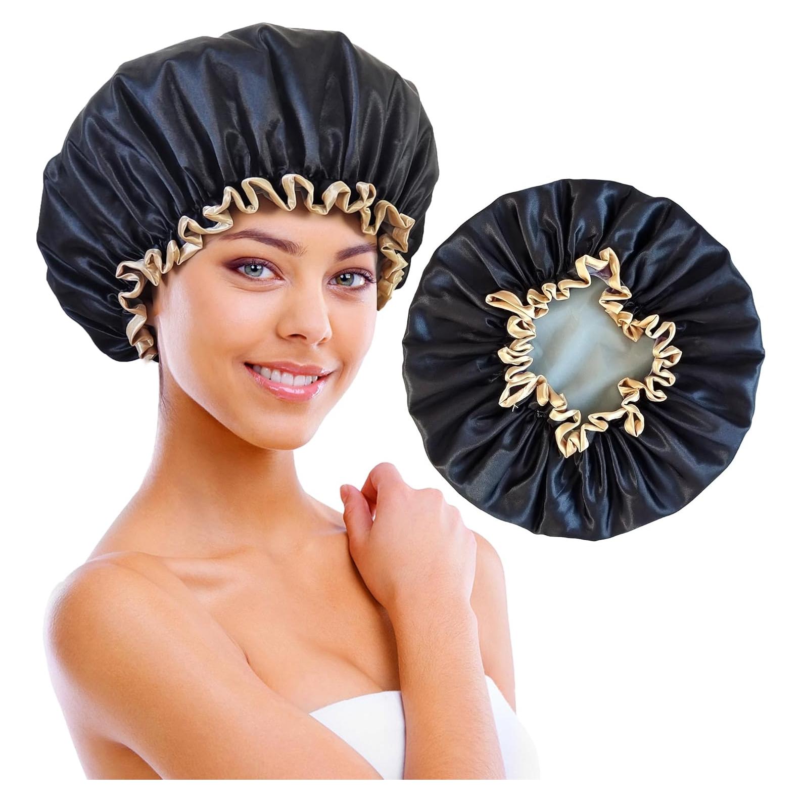 Gorro de Ducha Reutilizable Impermeable Choshion Negro