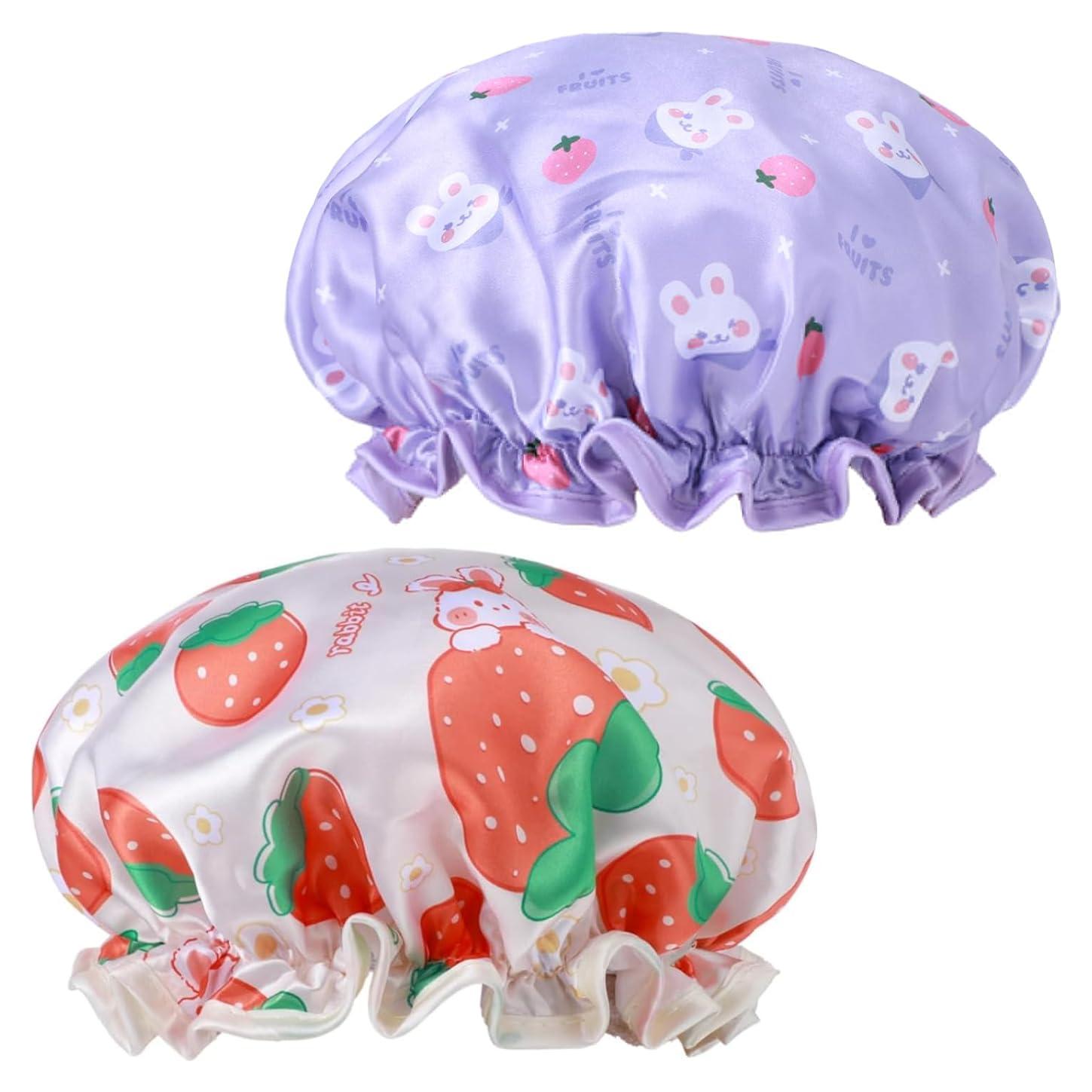 2 Gorras de Ducha Impermeables para Niños LXUEJIE - Colorido