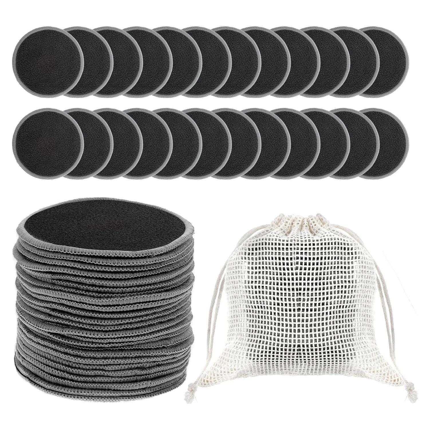 Almohadillas Reutilizables para Desmaquillar JIEYAO 24 Pcs 8cm