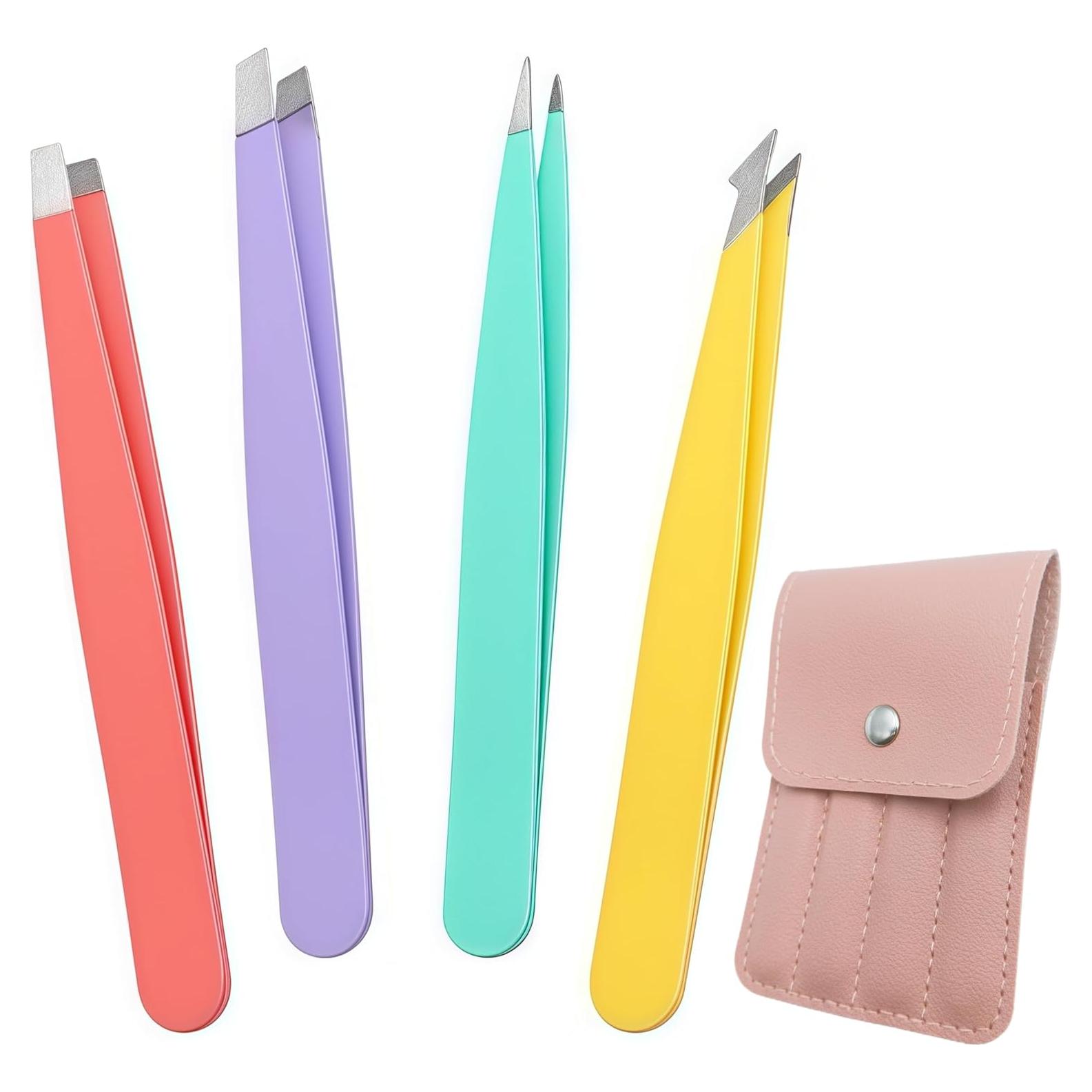 Juego de Pinzas 4 en 1 Genérico Rosa - Acero Inoxidable