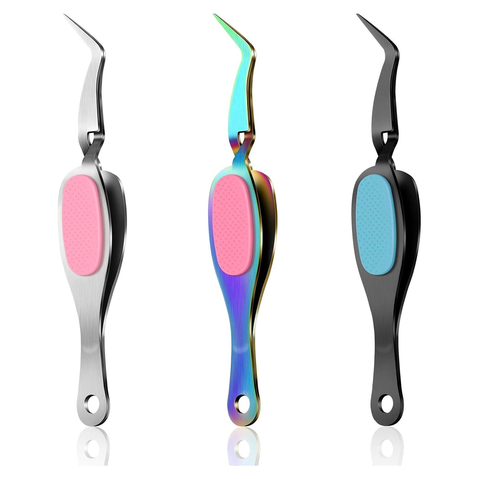 Pinzas de Precisión Curvadas Honoson 3 Piezas Acero Inoxidable