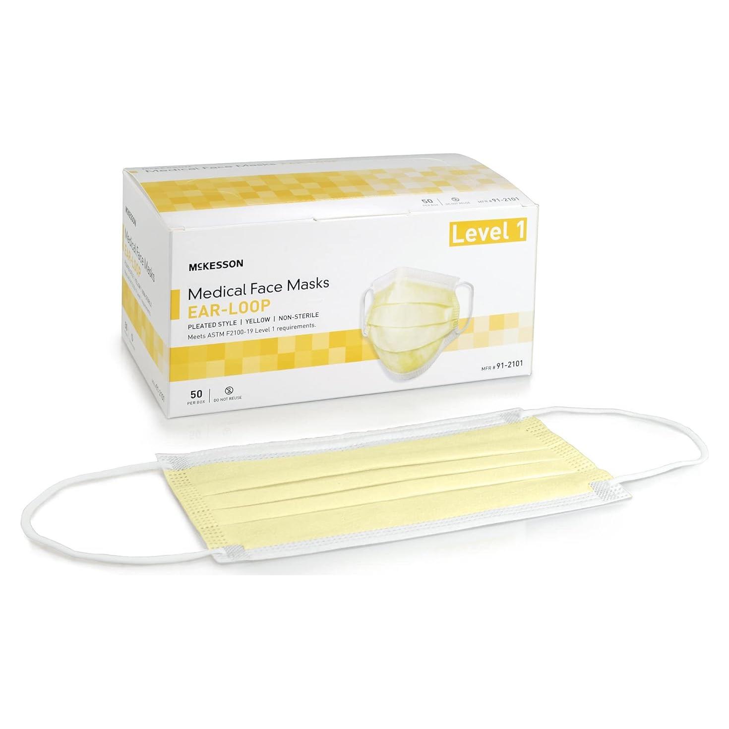 Mascarillas Médicas McKesson Nivel 1, Plisadas, 50 Unidades
