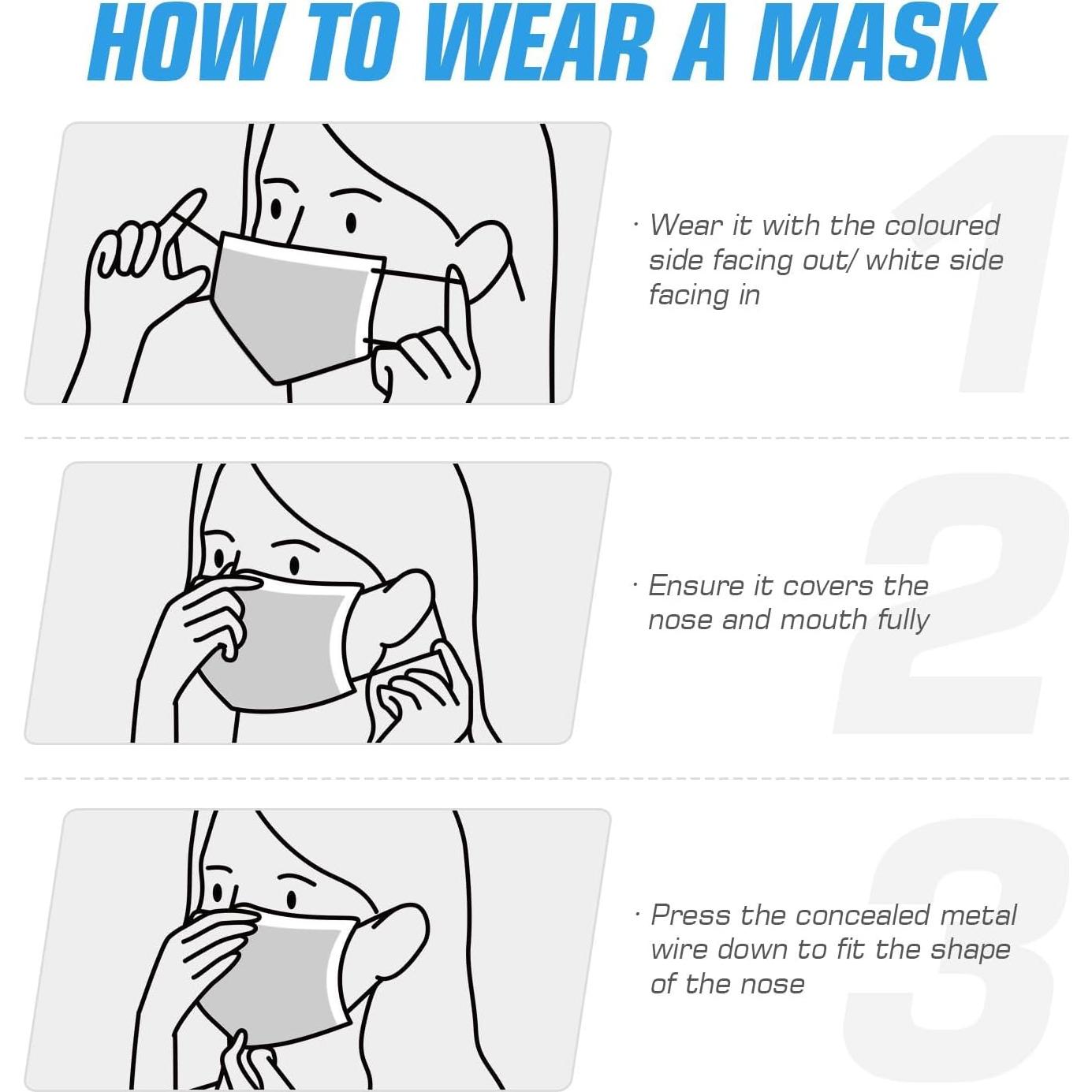 Mascarillas Desechables Negras 3 Capas PM PERFORMOTOR 50 Unidades