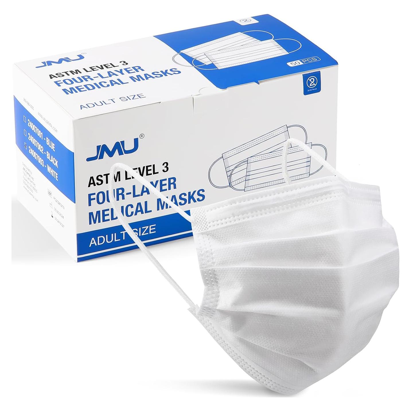 Mascarillas Desechables JMU 50 Unidades 4 Capas ASTM Nivel 3