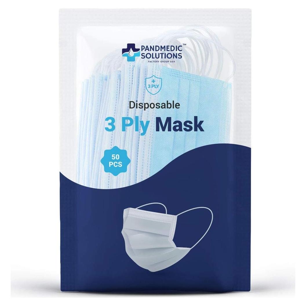 Mascarillas desechables PandMedic 3 capas - 50 unidades