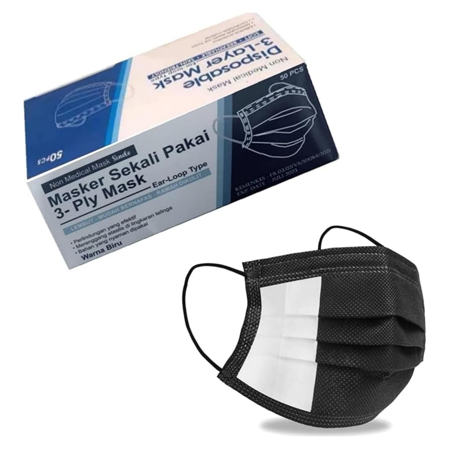 Mascarillas Desechables 3 Capas - Paquete de 50 Unidades