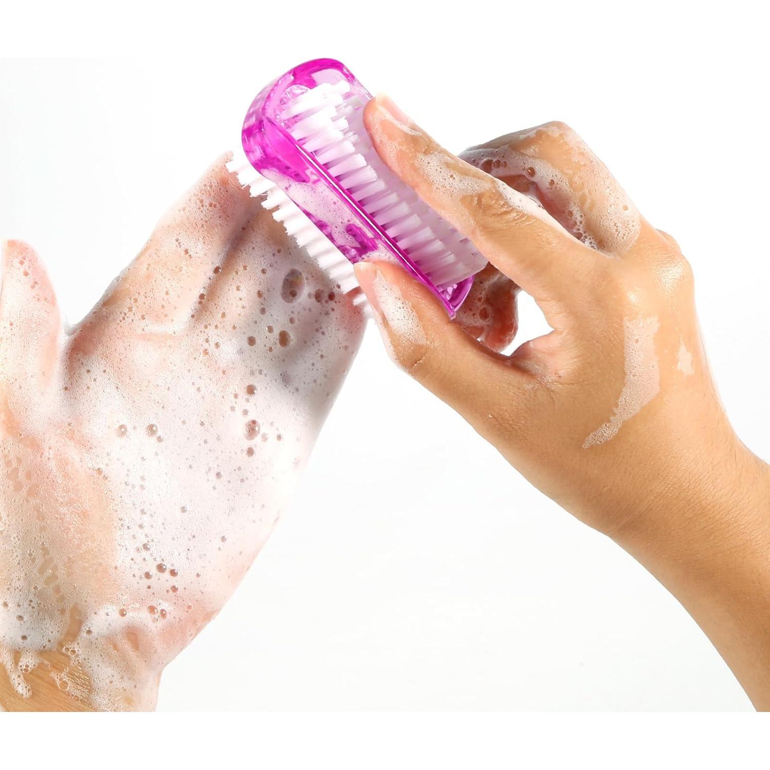 2 Cepillos Limpiadores de Uñas Doble Cara Lasuroa - 8.5cm