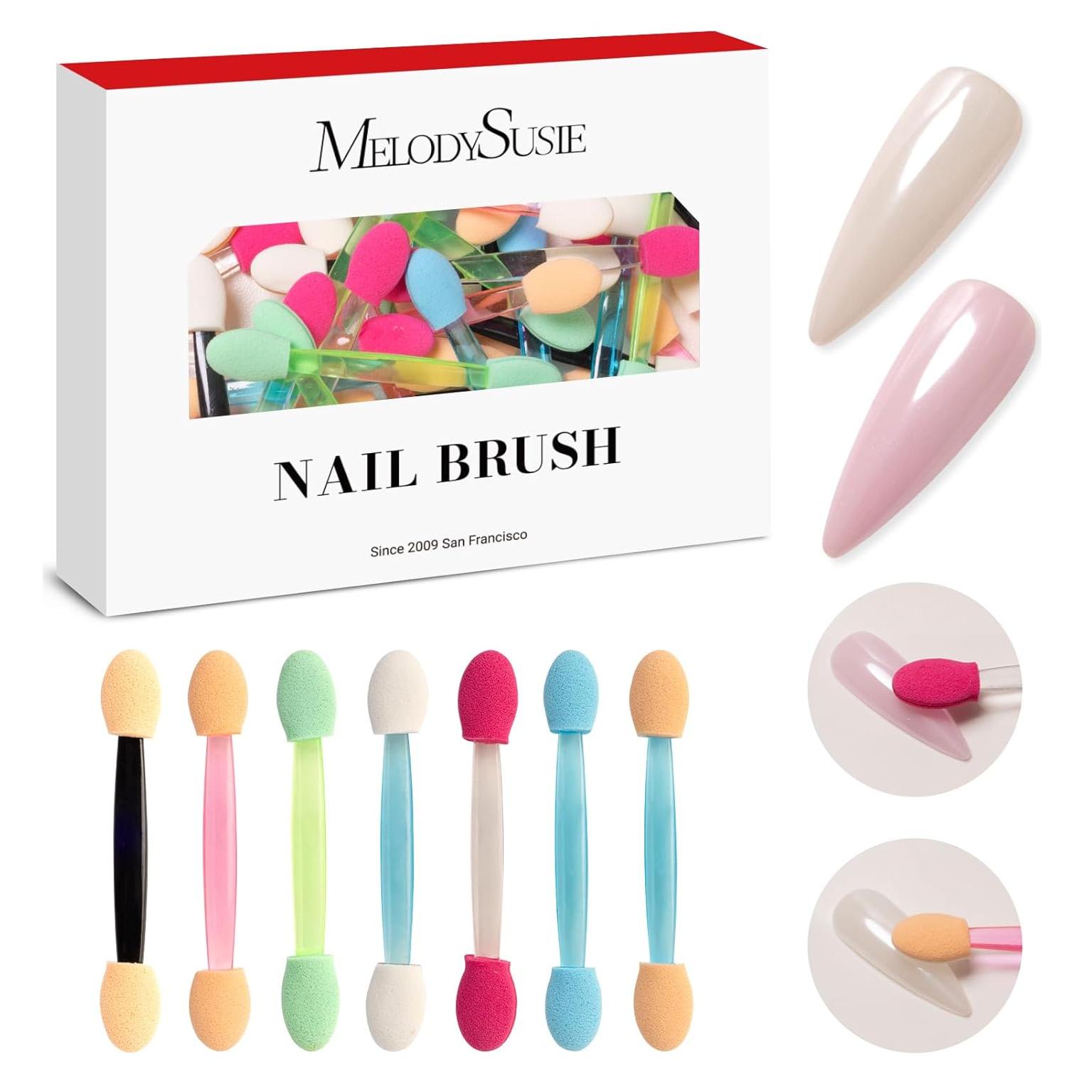 Pinceles de Maquillaje MelodySusie 50 Pcs Esponja Metálica