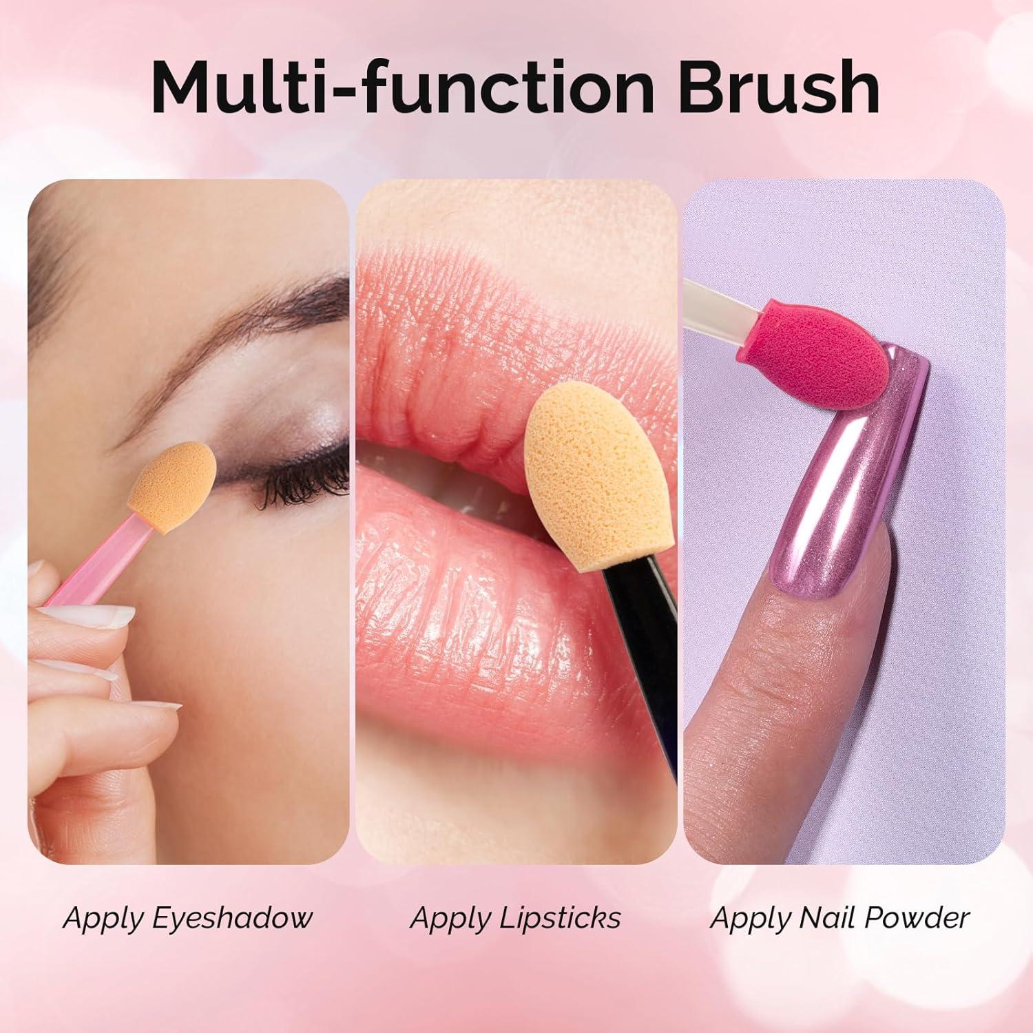 Pinceles de Maquillaje MelodySusie 50 Pcs Esponja Metálica