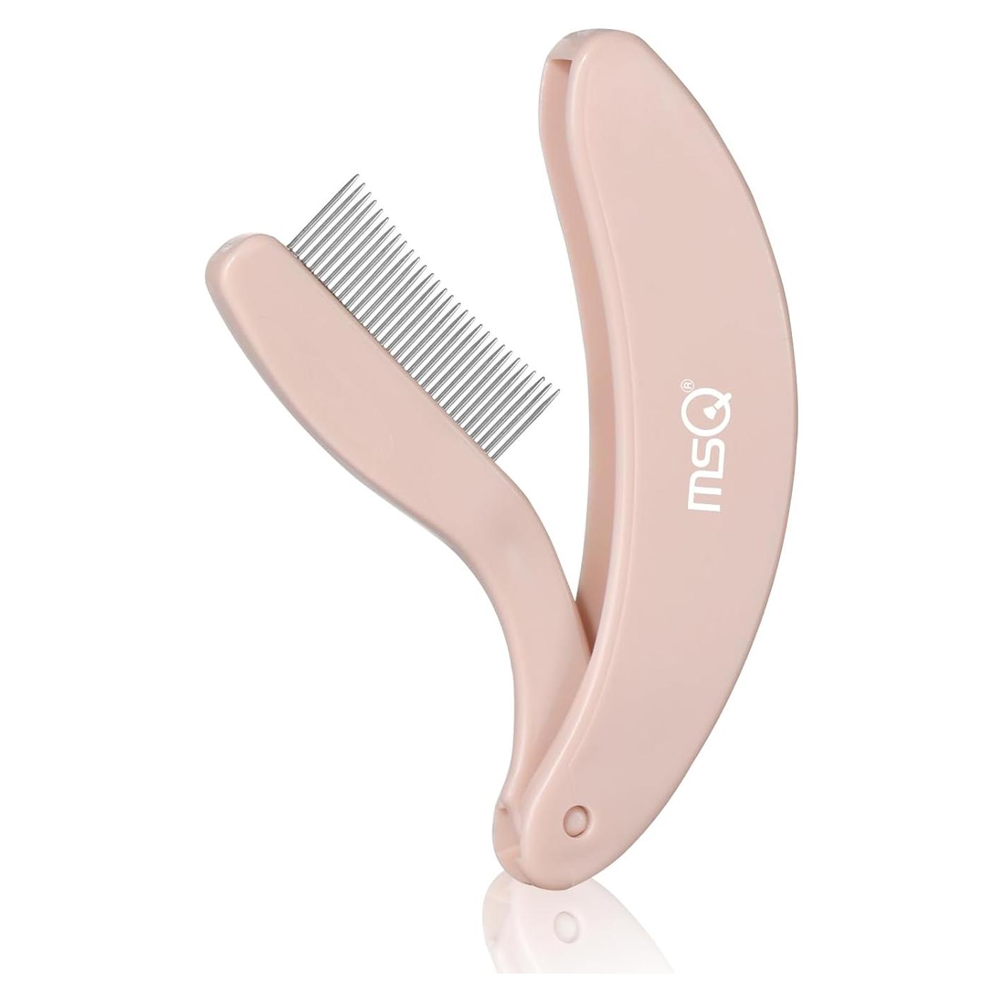 Peina de Pestañas MSQ Plegable Acero Inoxidable Caqui