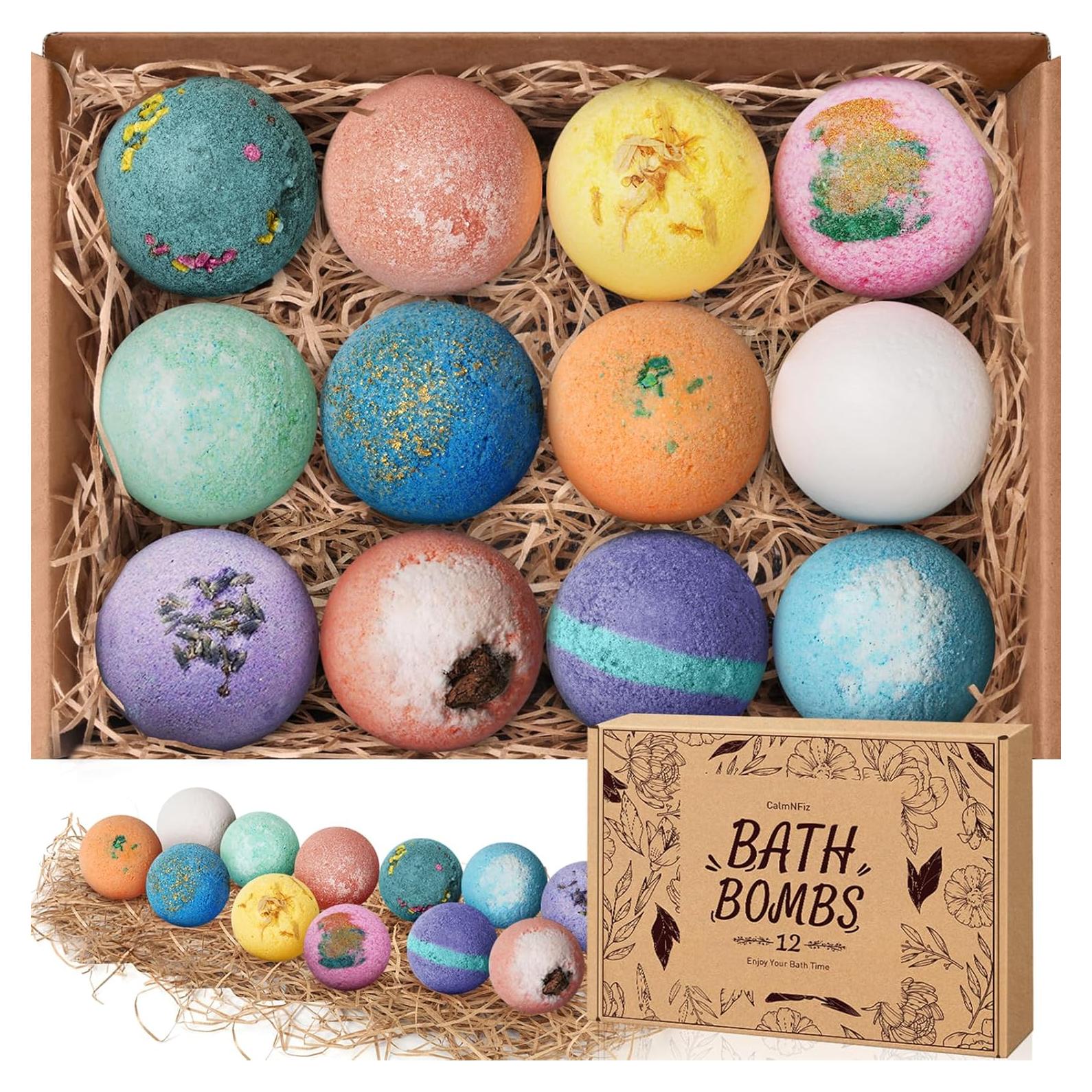 Set de Bombas de Baño CalmNfiz - 12 Piezas Naturales Hidratantes