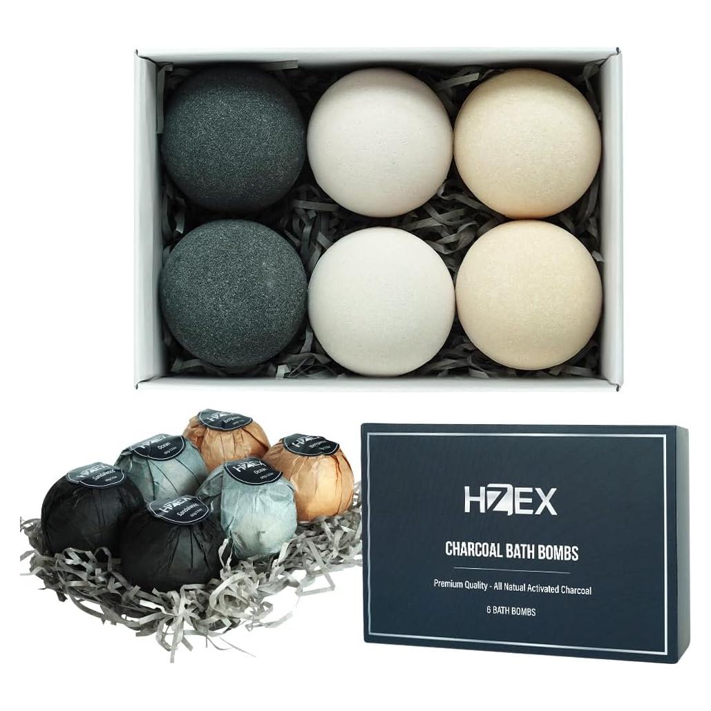 Juego de Bombas de Baño HZEX - 6 Piezas Carbón Activado