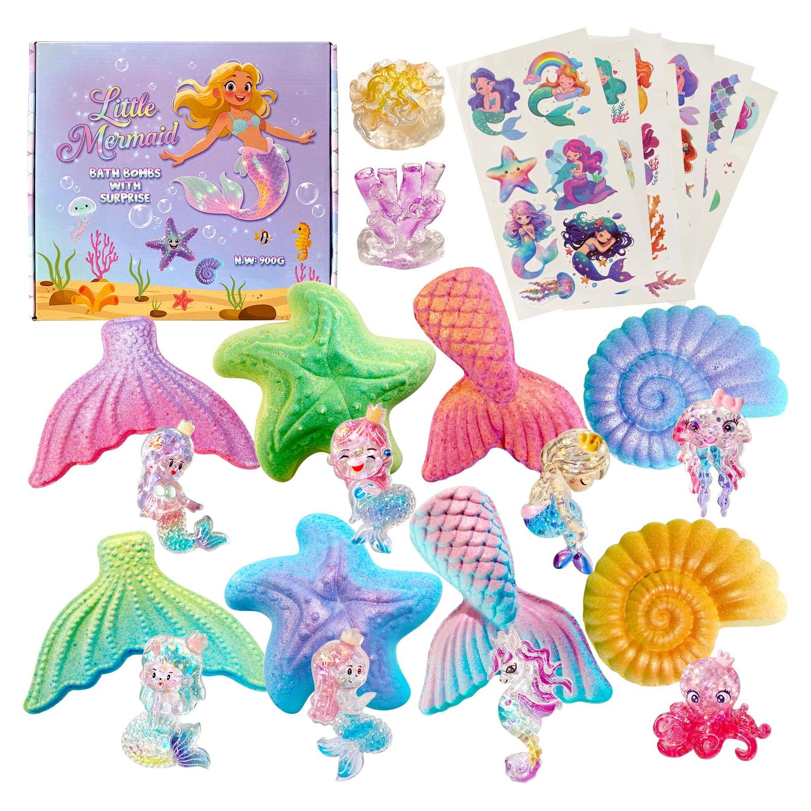 Set de Bombas de Baño Sirena Jumbo 8PK - Regalo para Niñas