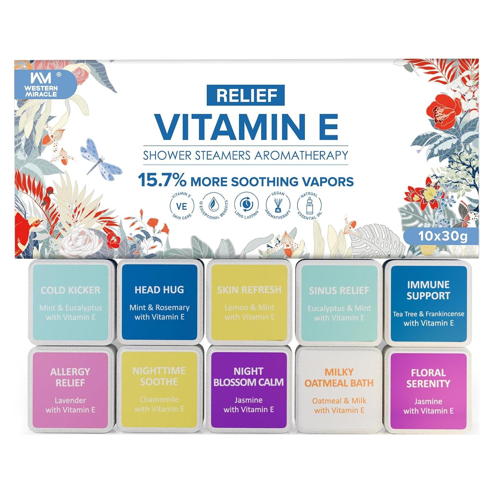 Bombas de Ducha Aromaterapia 10 Piezas WM Western Miracle - Relajación y Alivio del Estrés