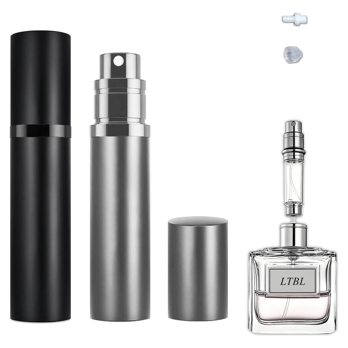 Atomizador de Perfume Rellenable LTBL 5ml Negro y Gris