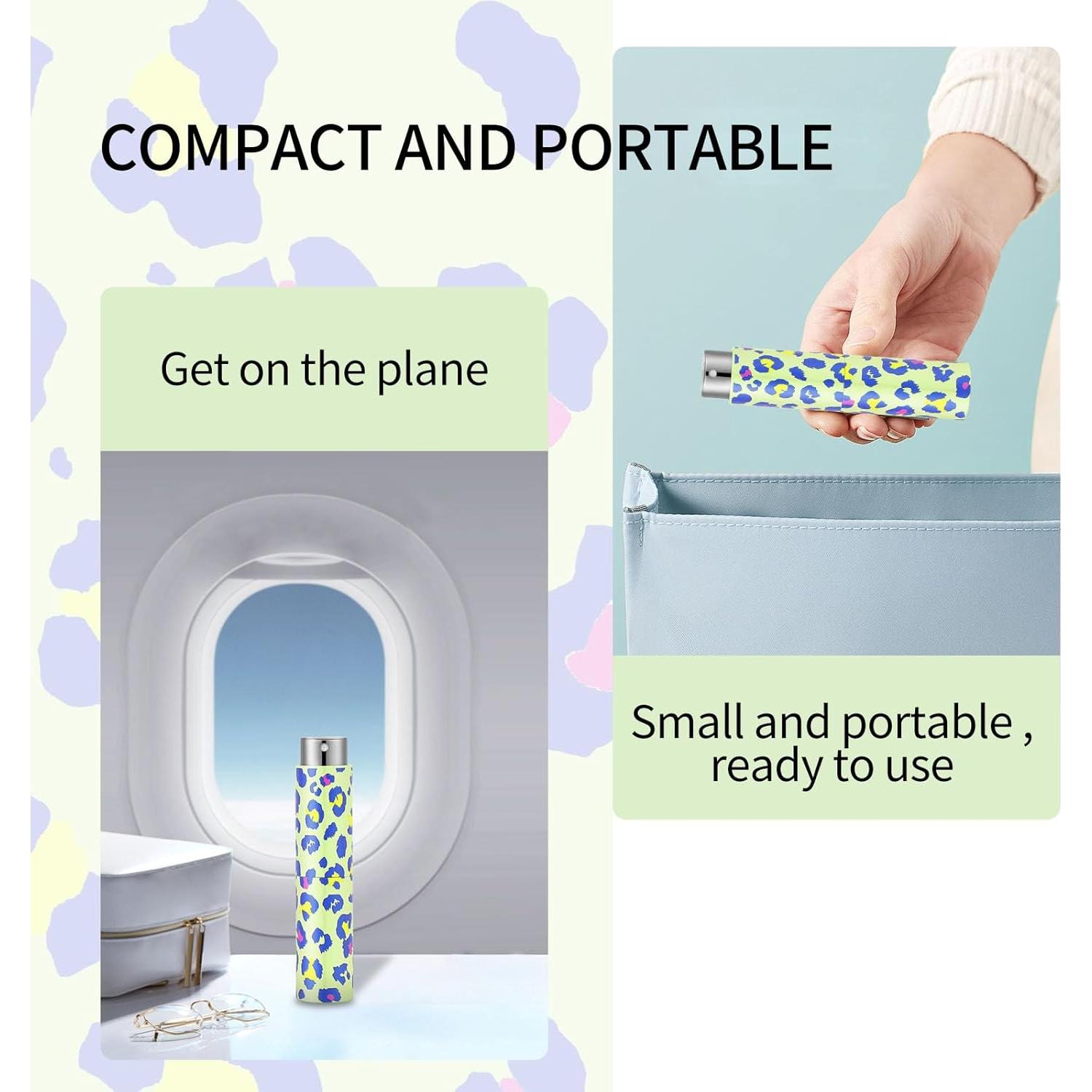 Lil Ray 8ML Refillable Perfume Atomizer Spray Bottle for Travel (5 PCS) Mini Sprayer Dispenser for Perfume Cologne Fragrance (5 Colors)