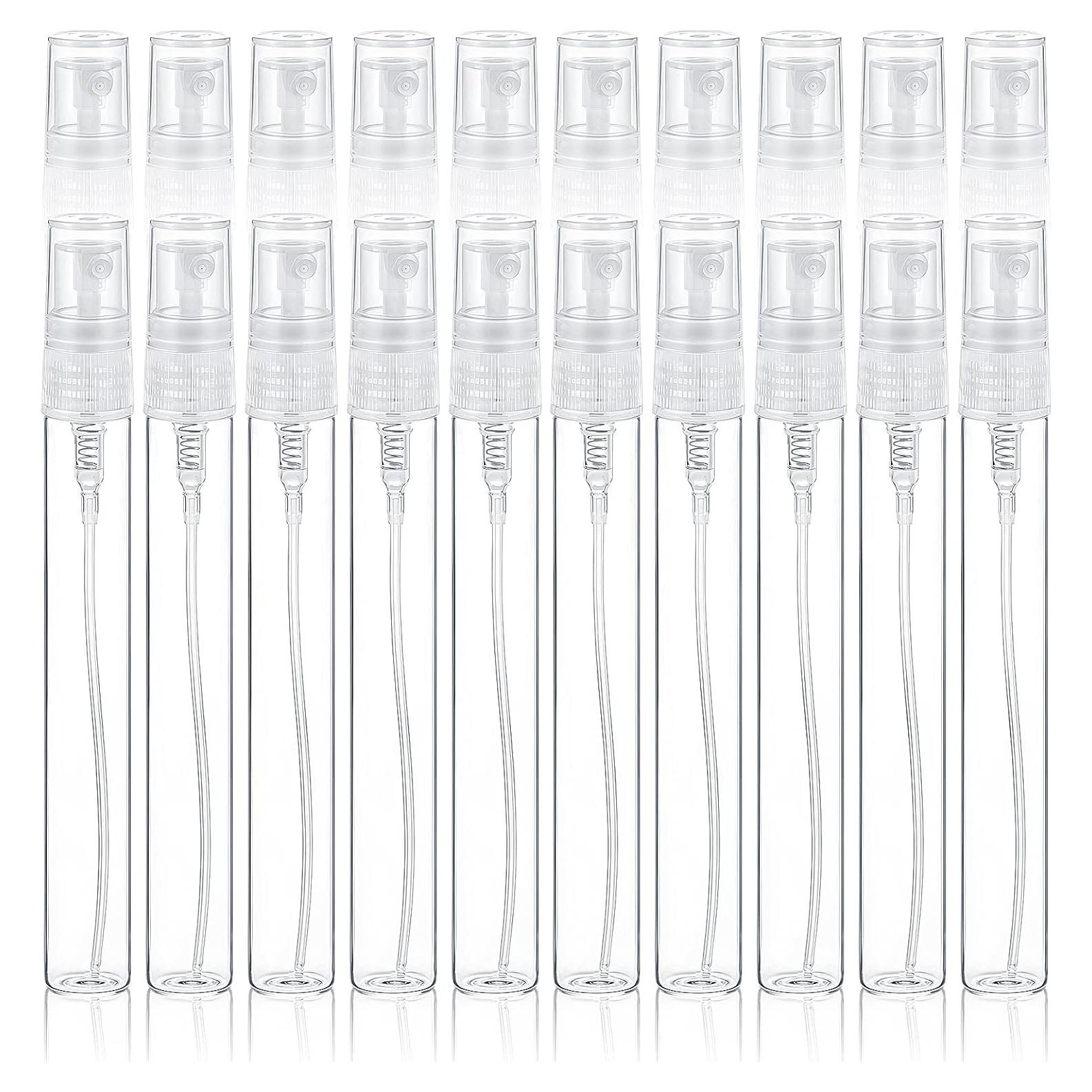 20 Mini Botellas de Spray Rellenables YBEATY 10 ml Vidrio