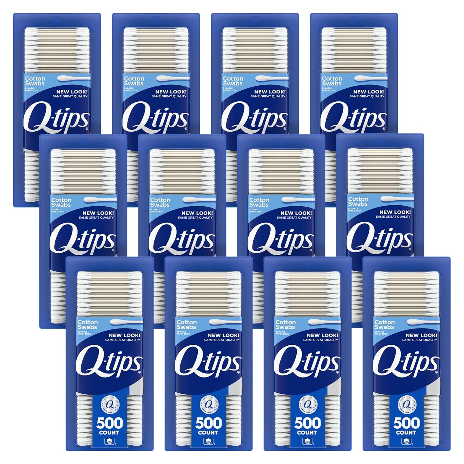 Bastones de Algodón Q-tips 100% Algodón 500 Unidades