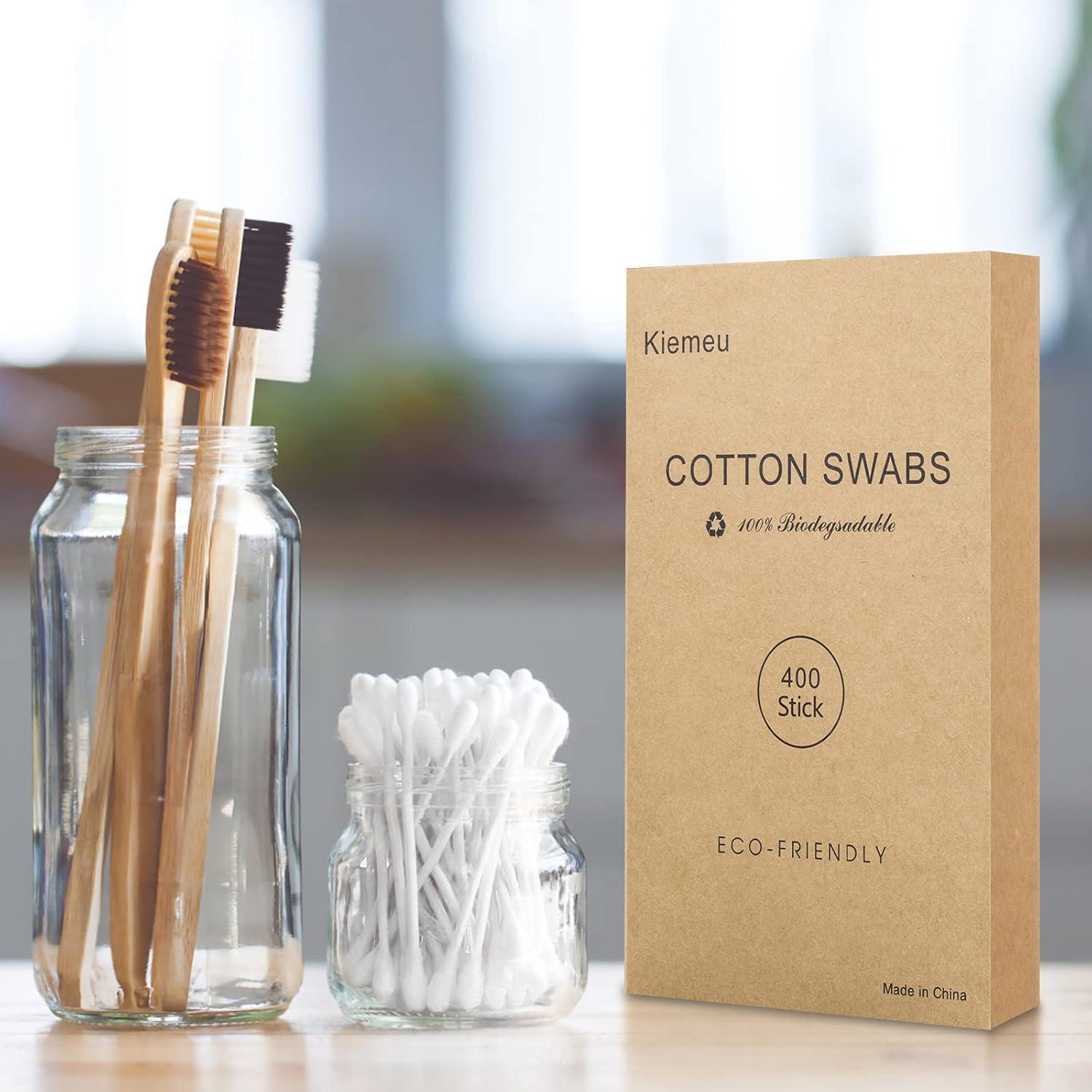 Bastones de Algodón Orgánico Kiemeu 400 Unidades Ecológicos