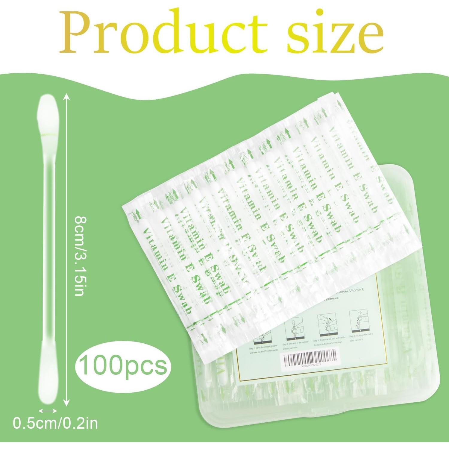 100 Bastones de Algodón Desechables Fenshine para Labios