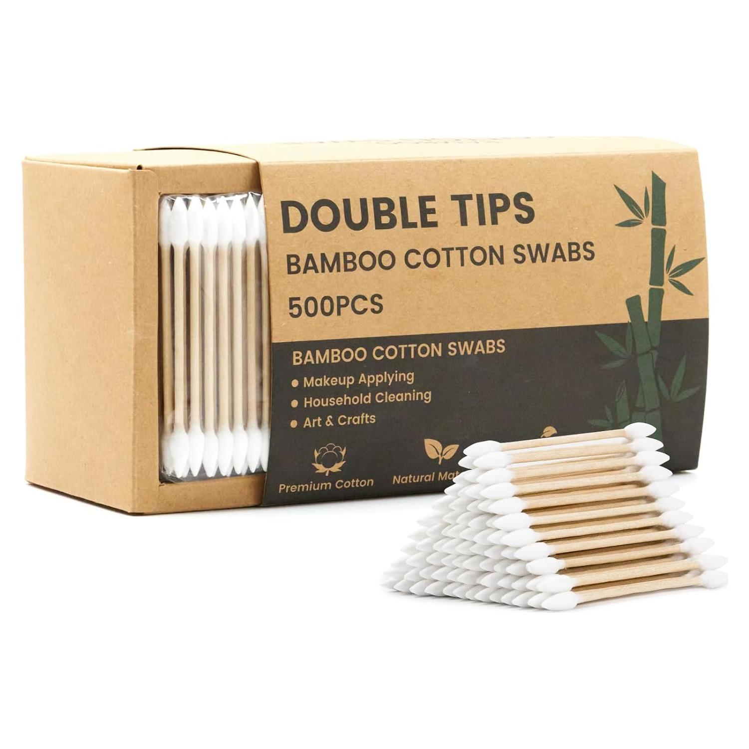 Hisopos de Algodón Punta Doble Bcowos 500 Unidades