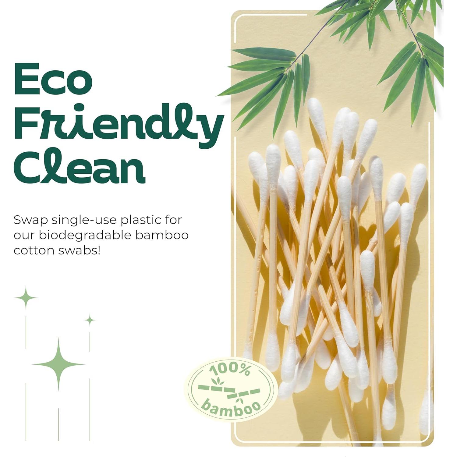 Bastones de Algodón de Bambú Ecológicos Bamboozle 1000 Piezas