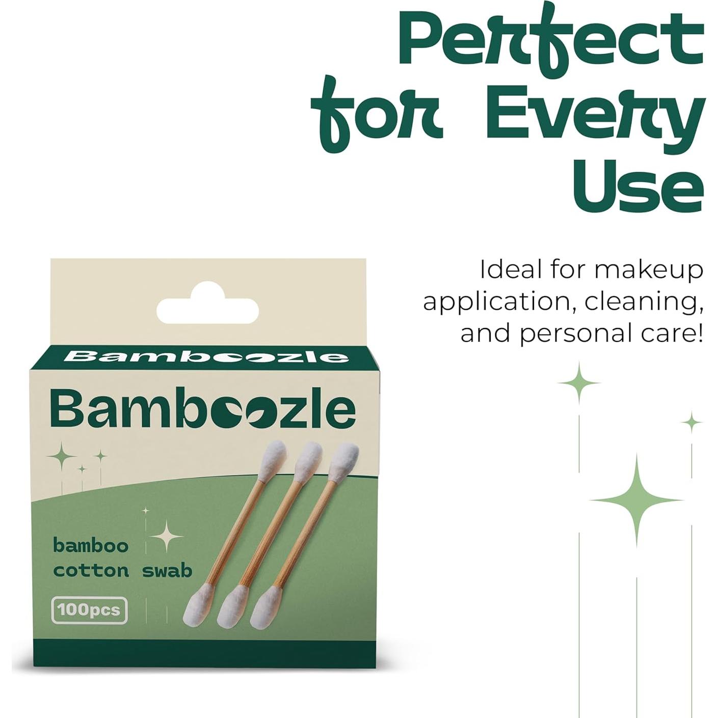 Bastones de Algodón de Bambú Ecológicos Bamboozle 1000 Piezas