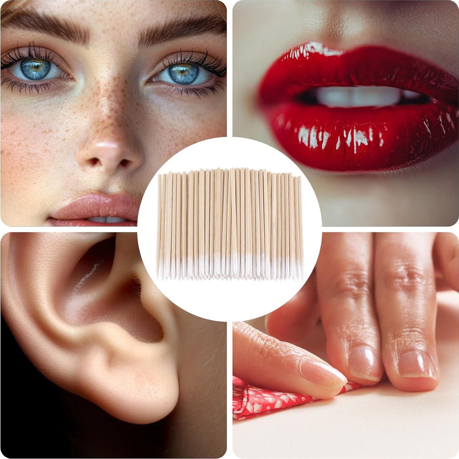 500 Bastoncillos de Algodón Precisión YALOJE para Maquillaje