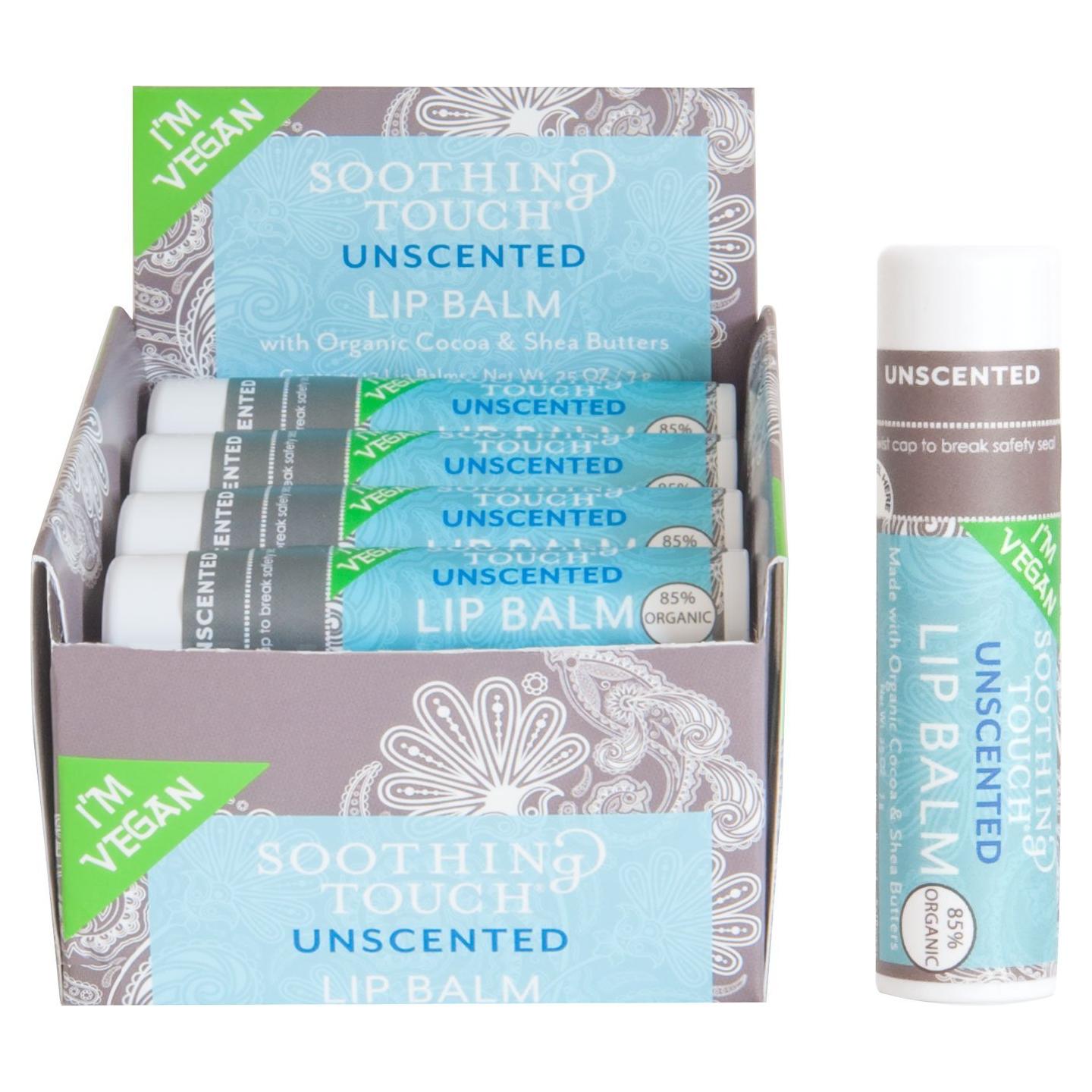 Bálsamo Labial Vegano Soothing Touch 0.25 oz - Paquete de 12