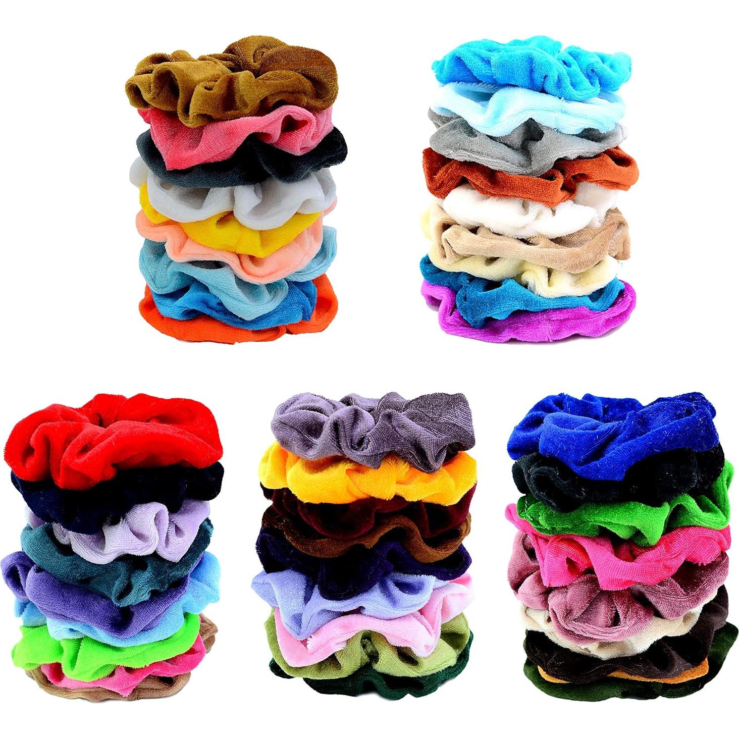 Gomas de Pelo de Terciopelo Chloven - 45 Piezas Multicolor