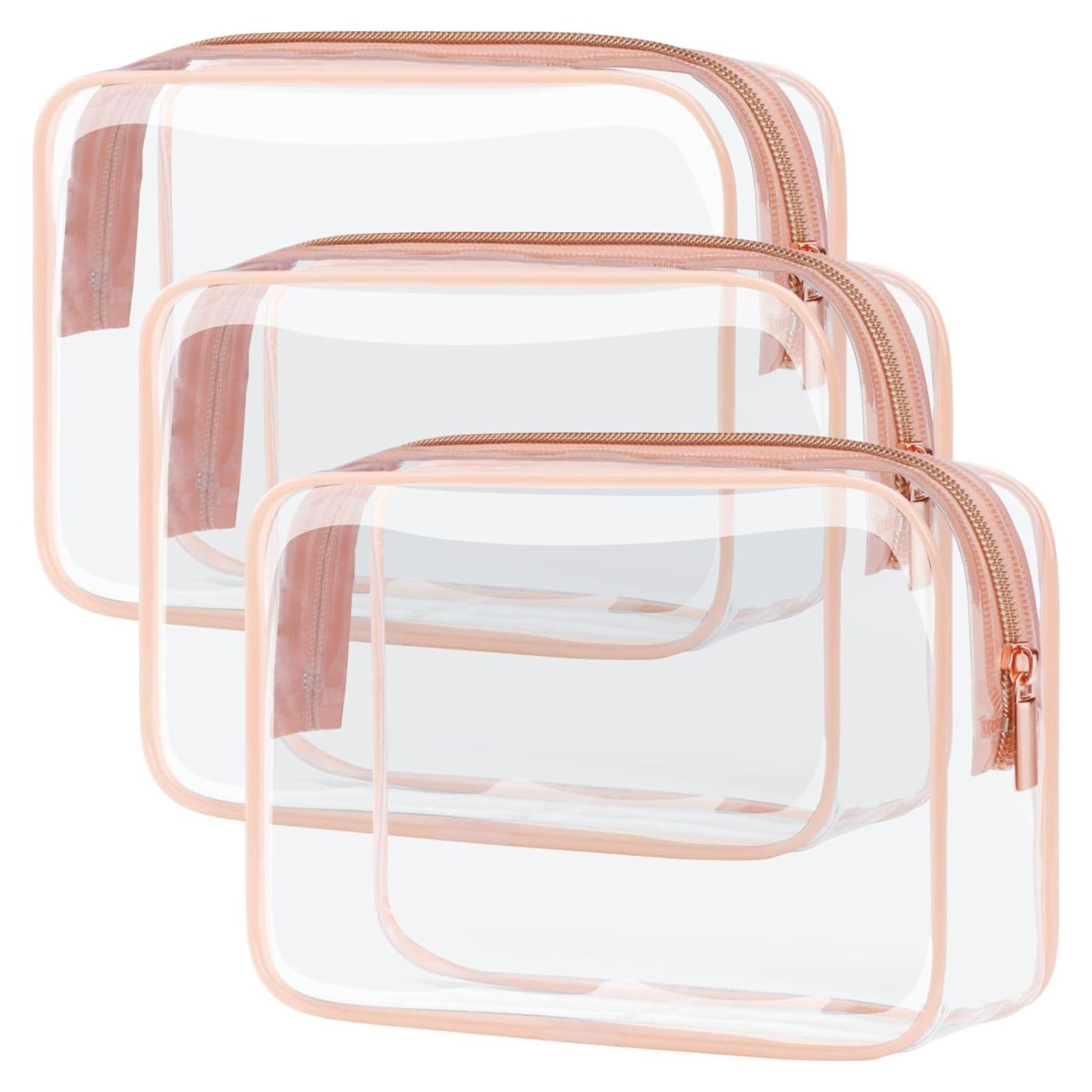 Bolsa de Aseo Transparente Packism 19x14cm Aprobada TSA Rosa