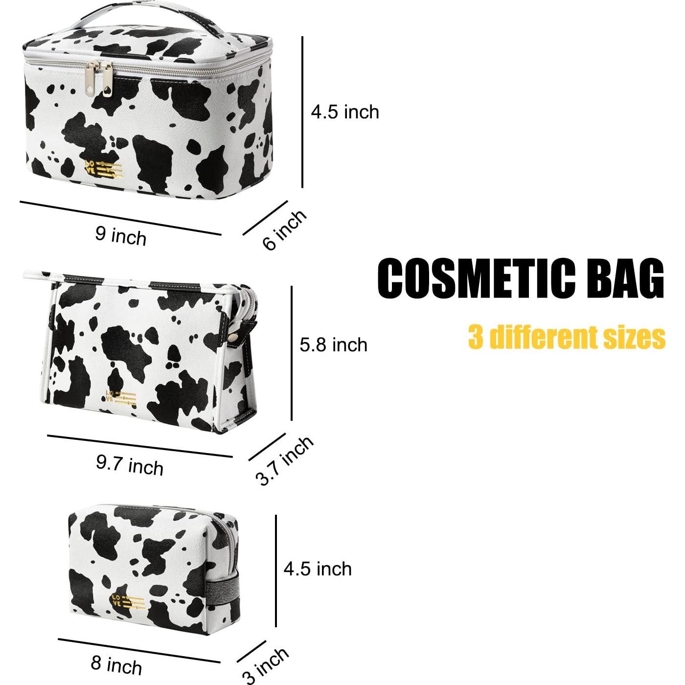 Bolsa de Maquillaje MIRASON 3 Piezas Impermeable Vaca