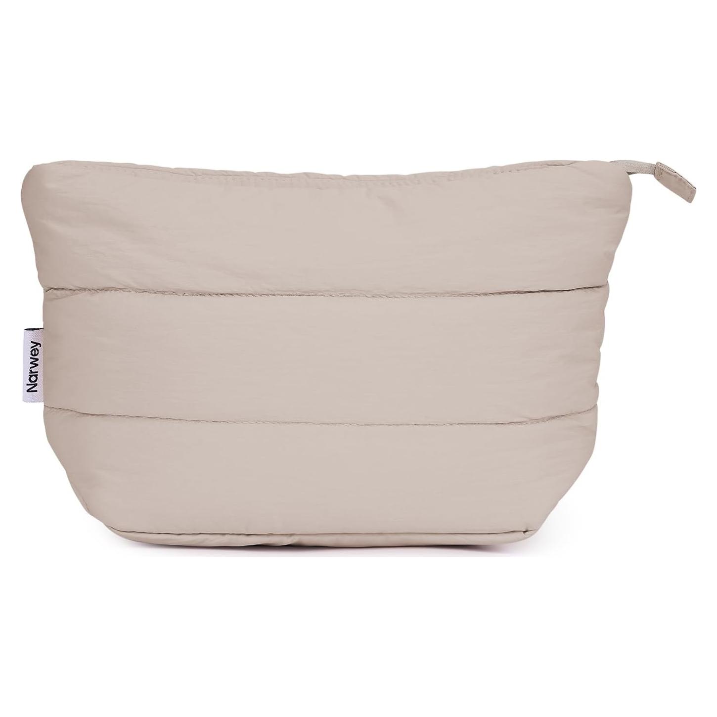 Bolsa de Maquillaje Pequeña Narwey Caqui 27.5x16x9.5cm