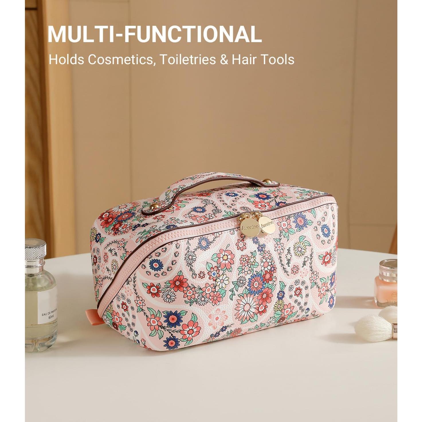 Bolsa de Maquillaje Aveniee para Mujeres Floral Grande 23.7x10.4cm