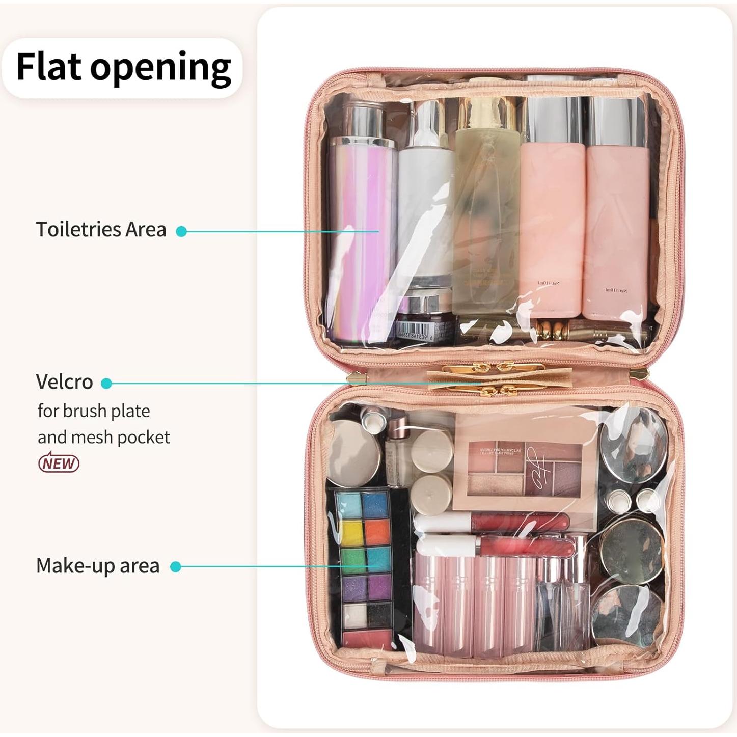 Bolsa de Maquillaje OCHEAL Rosa, Organizador Cosmético 25x10x17.8 cm