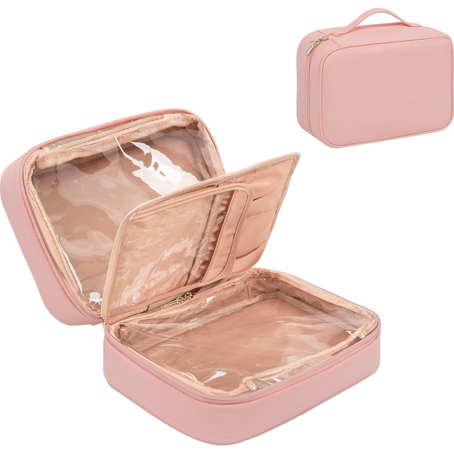 Bolsa de Maquillaje OCHEAL Rosa, Organizador Cosmético 25x10x17.8 cm