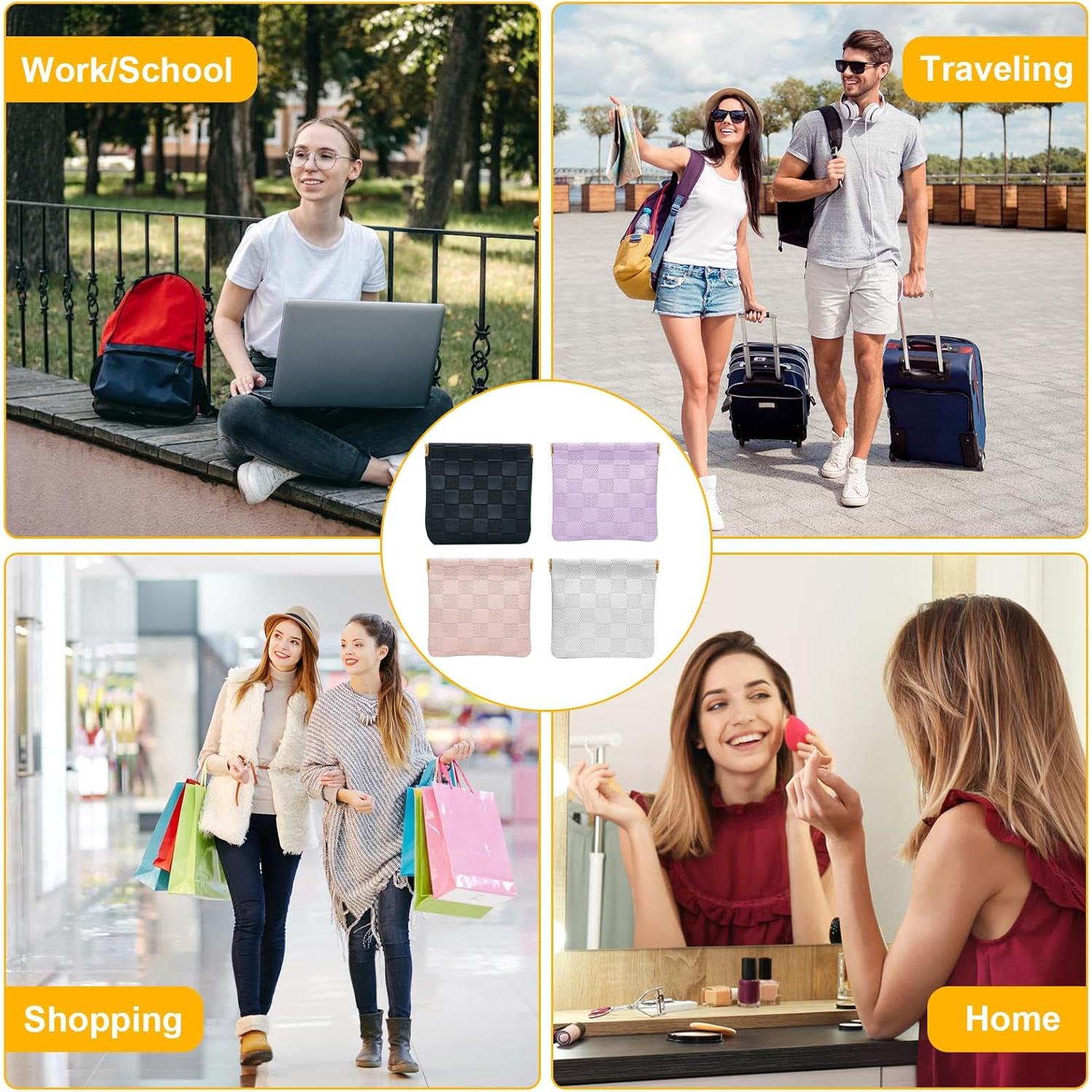 Estuche de Maquillaje 2 Piezas PENGJINYU Negro Beige