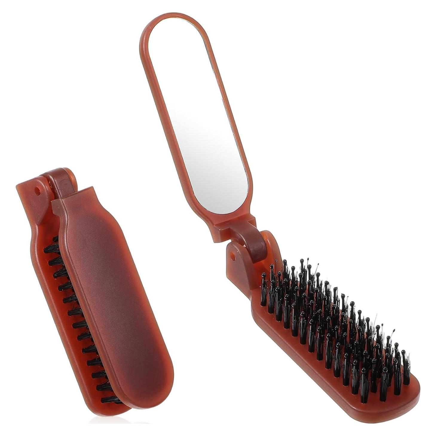 Cepillo Plegable de Jabalí Zyghjort Mini Portátil 17.8 cm