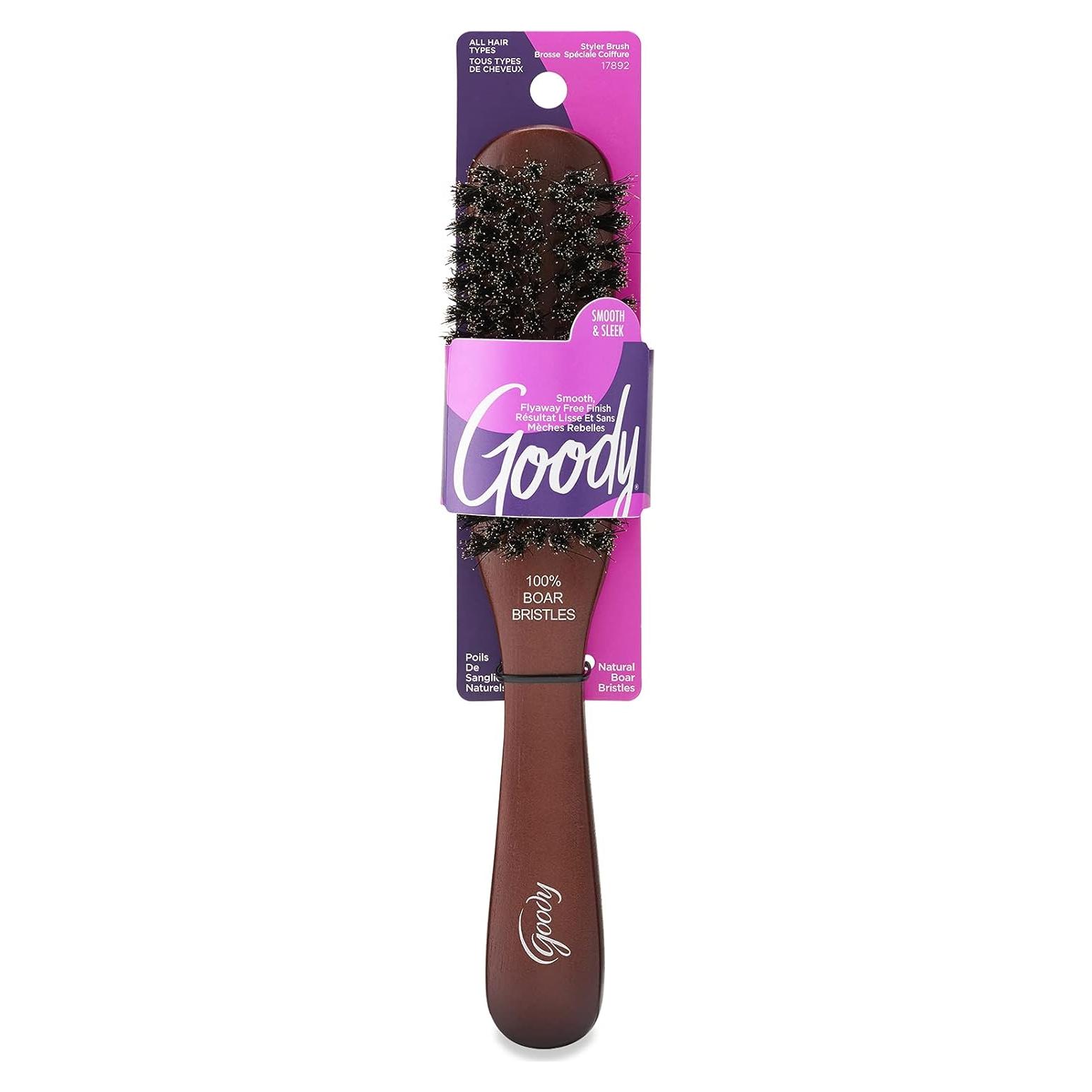 Cepillo de Cabello Goody de Madera con Cerdas de Jabalí Natural
