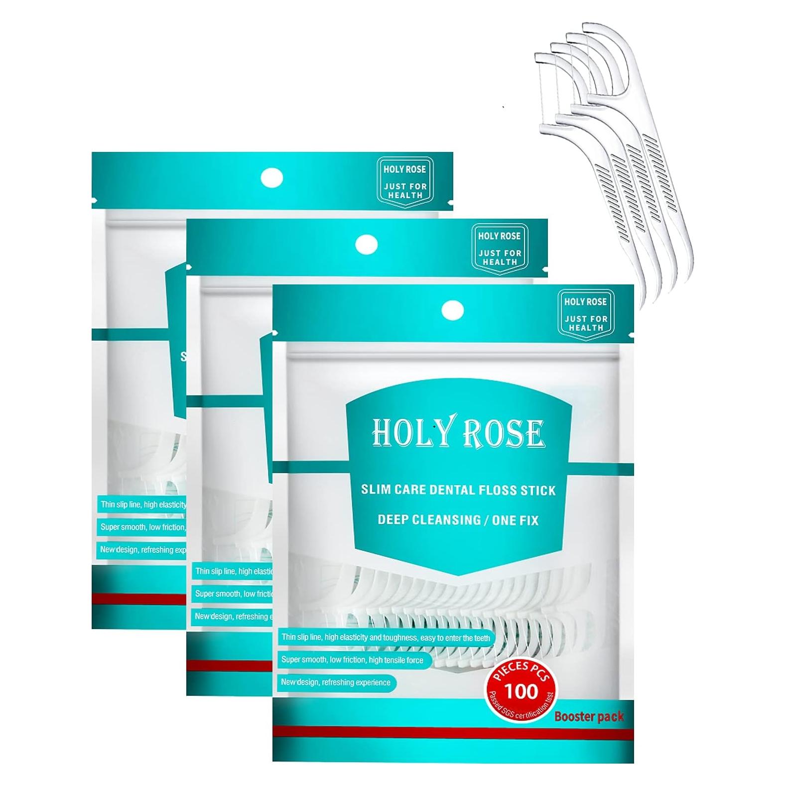 Palillos de Hilo Dental Holy Rose - 300 Unidades, Viaje y Hogar