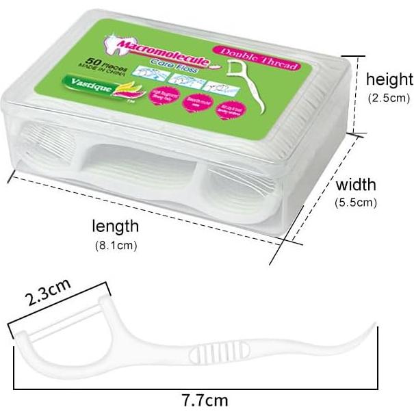 Palillos de Hilo Dental Doble Hilo KAIMAY 400 Pcs Higiene Oral