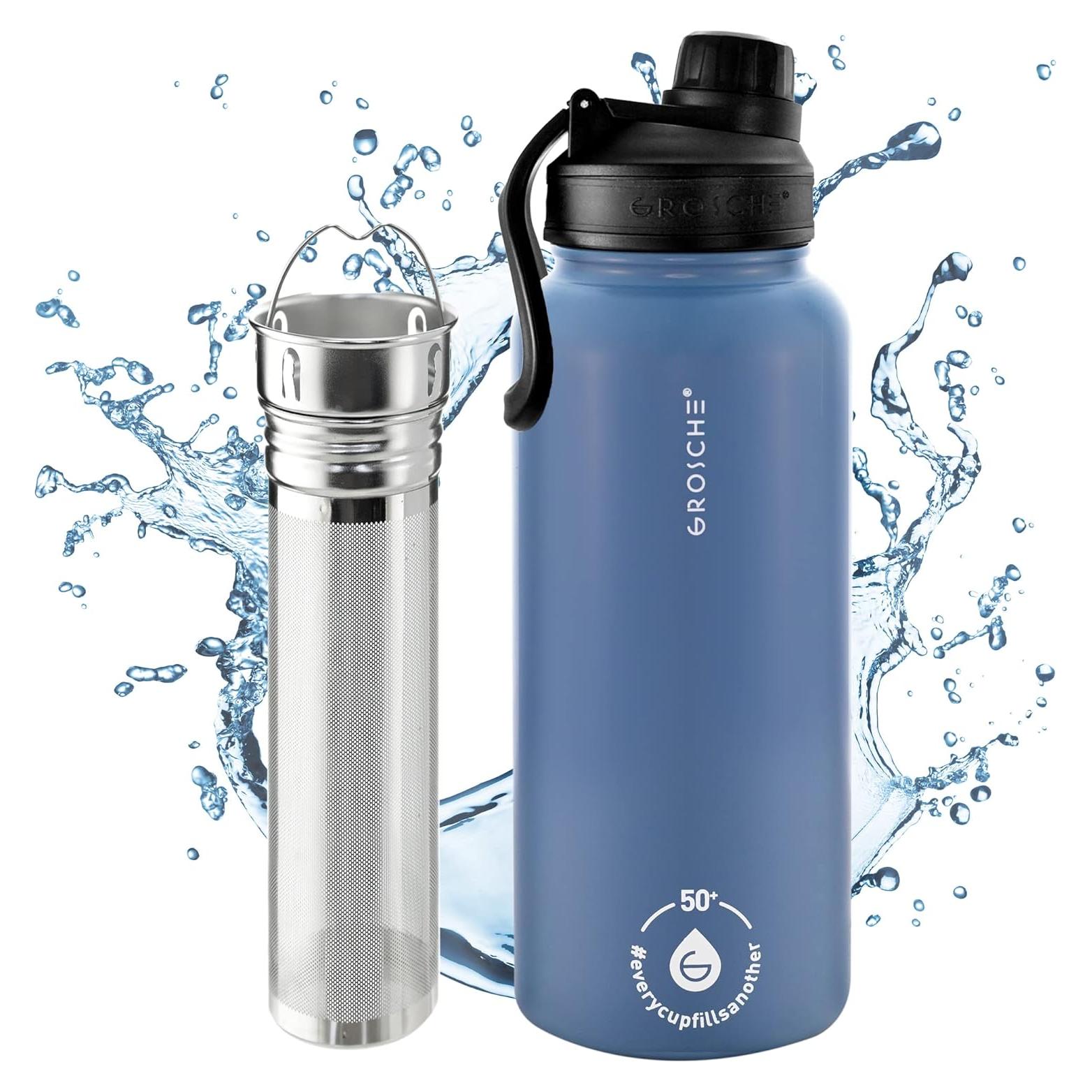 Botella Infusora de Té GROSCHE Chicago 946 ml Acero Inoxidable