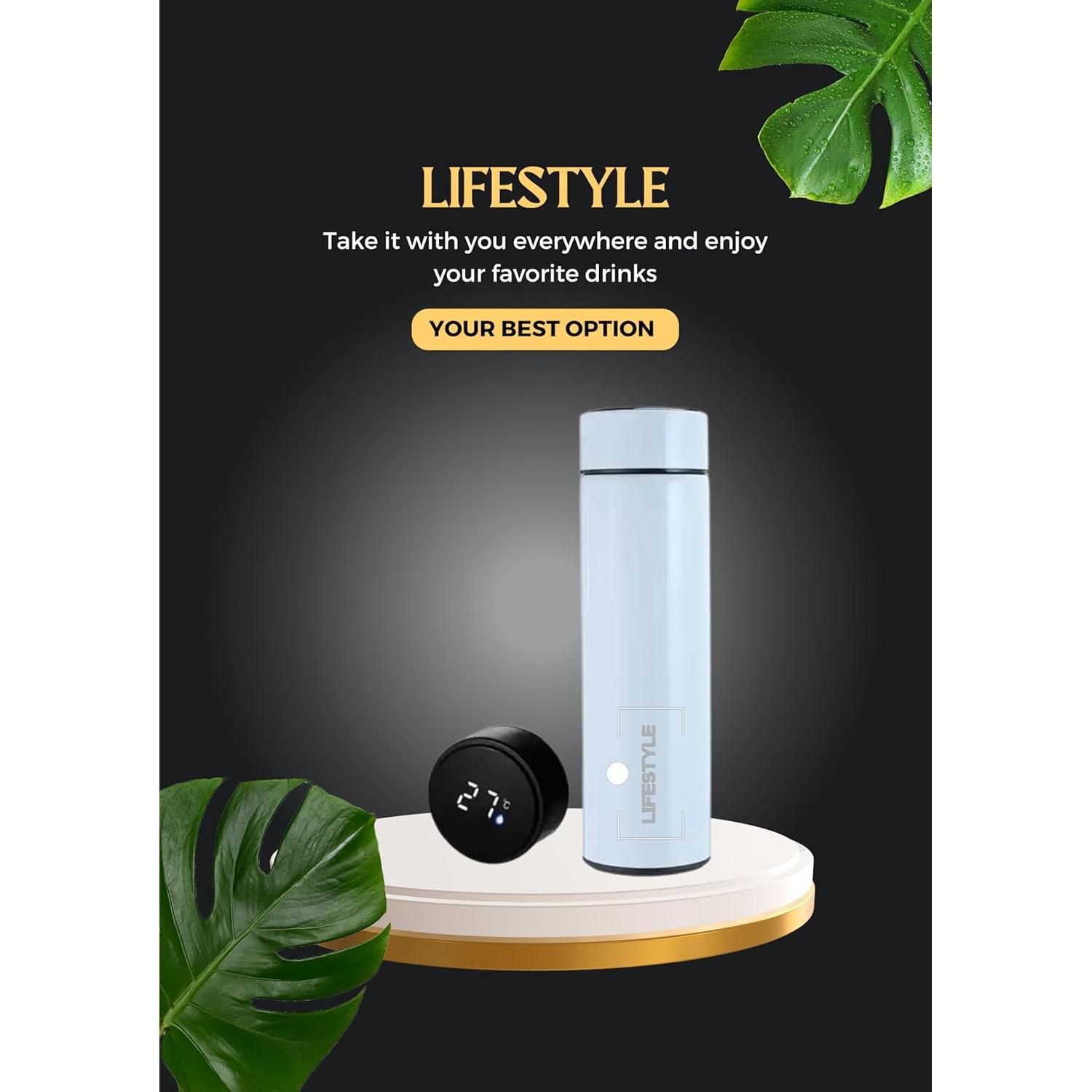 Taza de Té con Infusor LIFESTYLE 500ML Acero Inoxidable Blanco