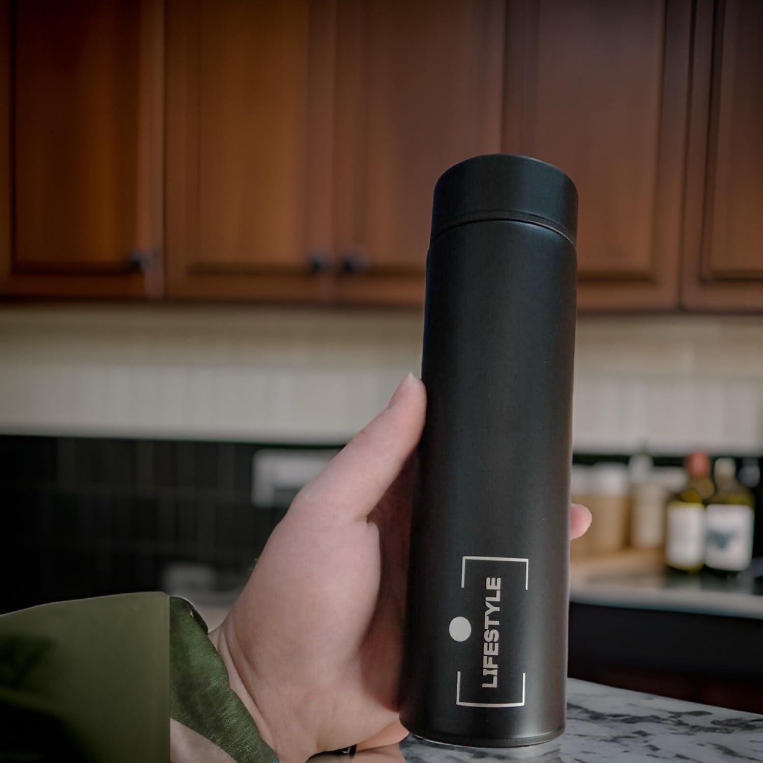 Taza de Té con Infusor LIFESTYLE 500ML Acero Inoxidable Blanco