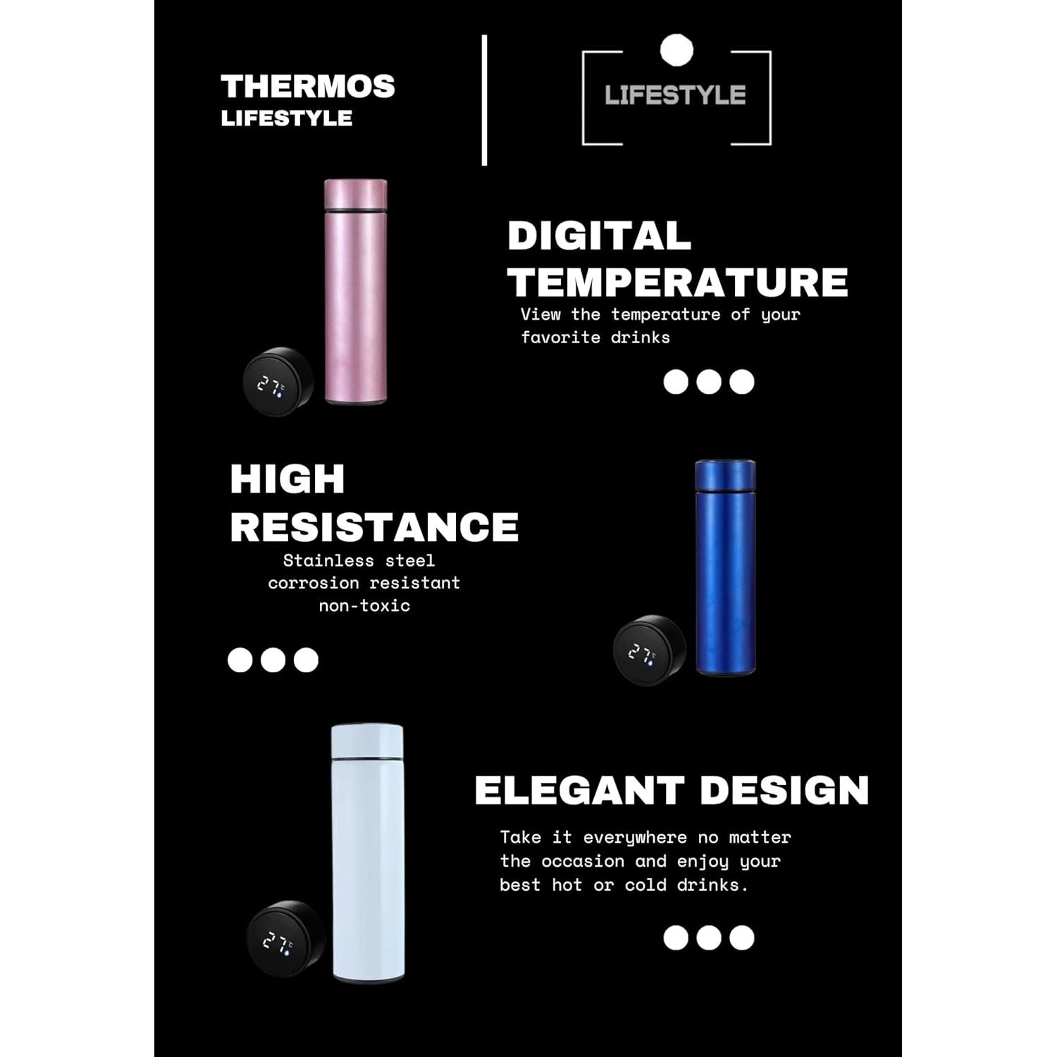 Taza de Té con Infusor LIFESTYLE 500ML Acero Inoxidable Blanco