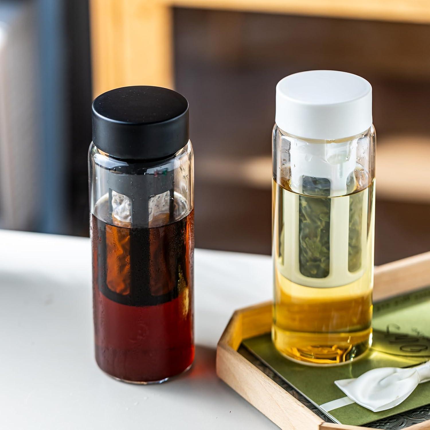 Botella Cold Brew 570ml Wangsdjy con Filtro Removible - Blanco