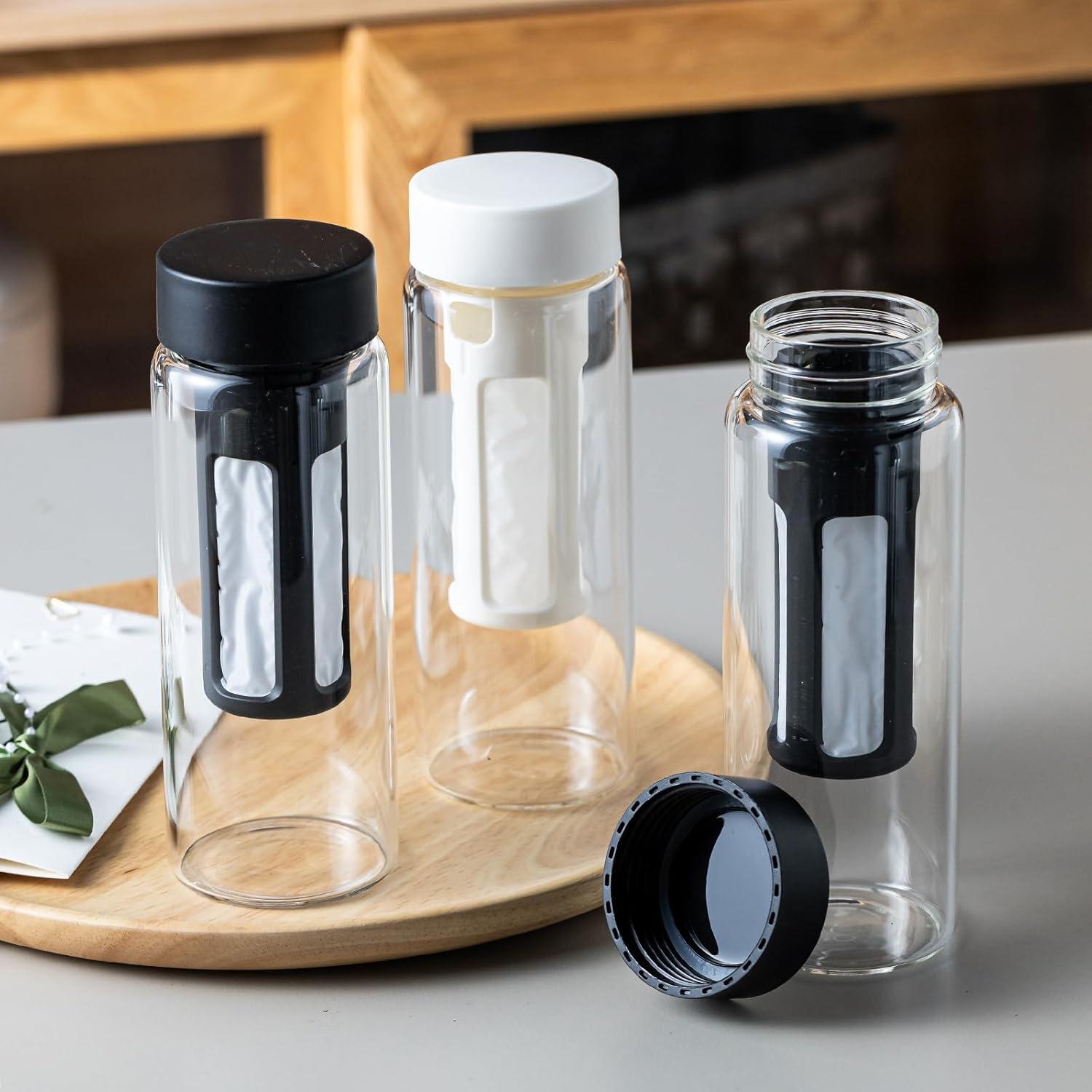 Botella Cold Brew 570ml Wangsdjy con Filtro Removible - Blanco