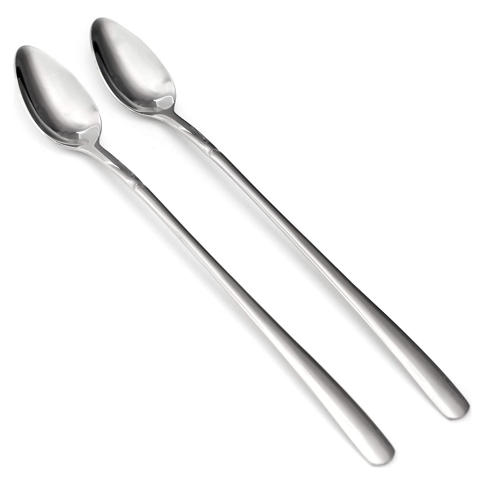 Cucharas de Té Helado Norpro de Acero Inoxidable, Set 2 Piezas