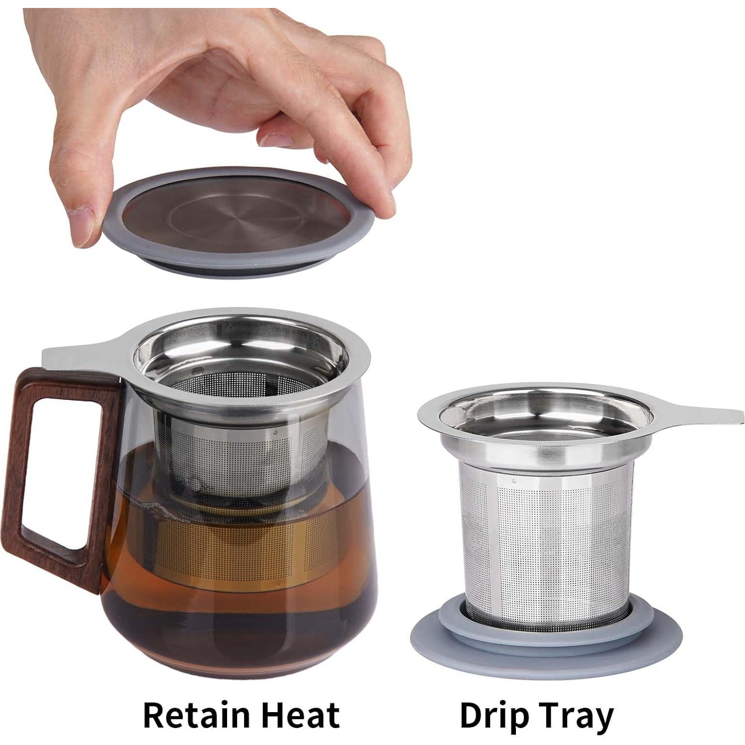 Infusor de Té Vaincre de Acero Inoxidable con Tapa - Malla Fina