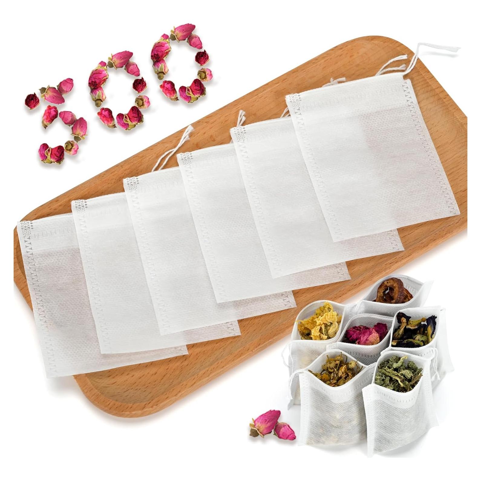 300 Bolsas de Té Desechables TOINSIX 9x7 cm para Infusiones